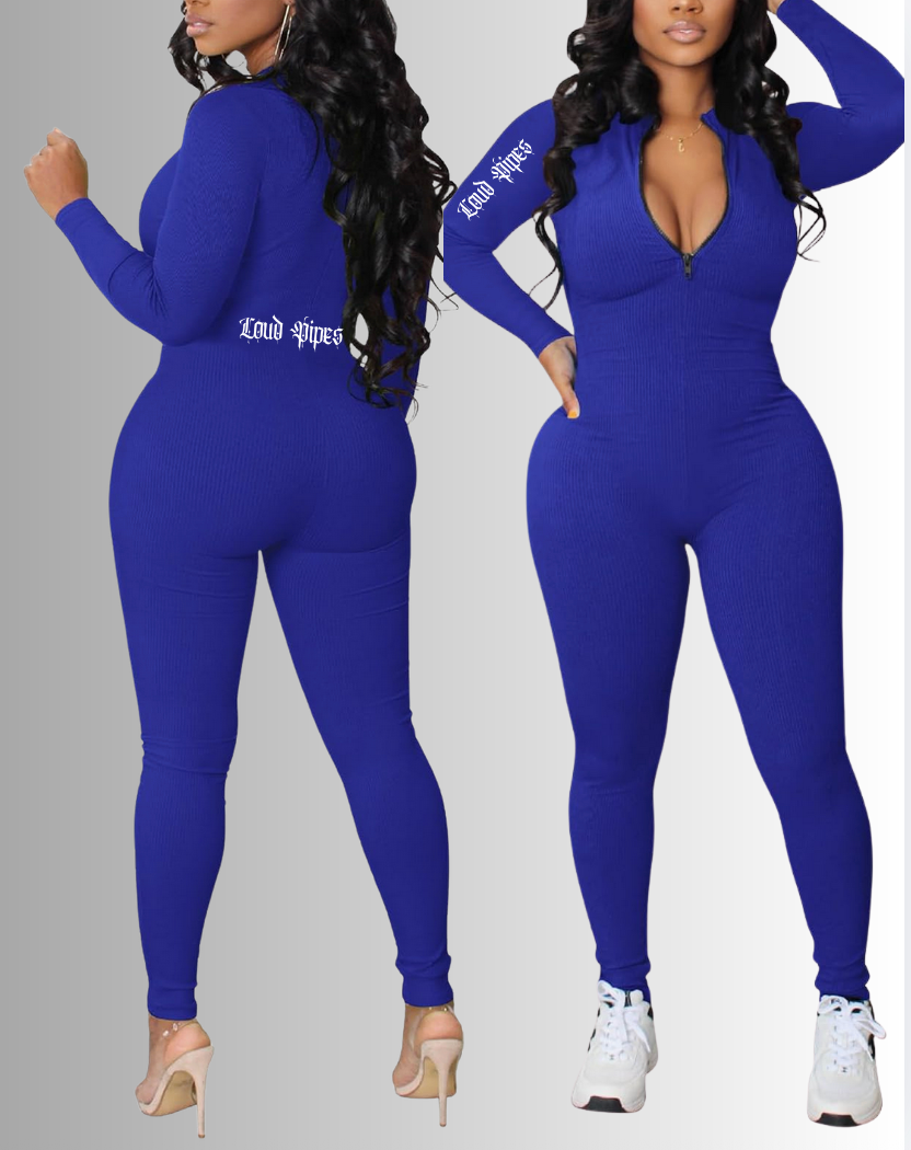 Loud Pipes Street Style Playsuit - blue