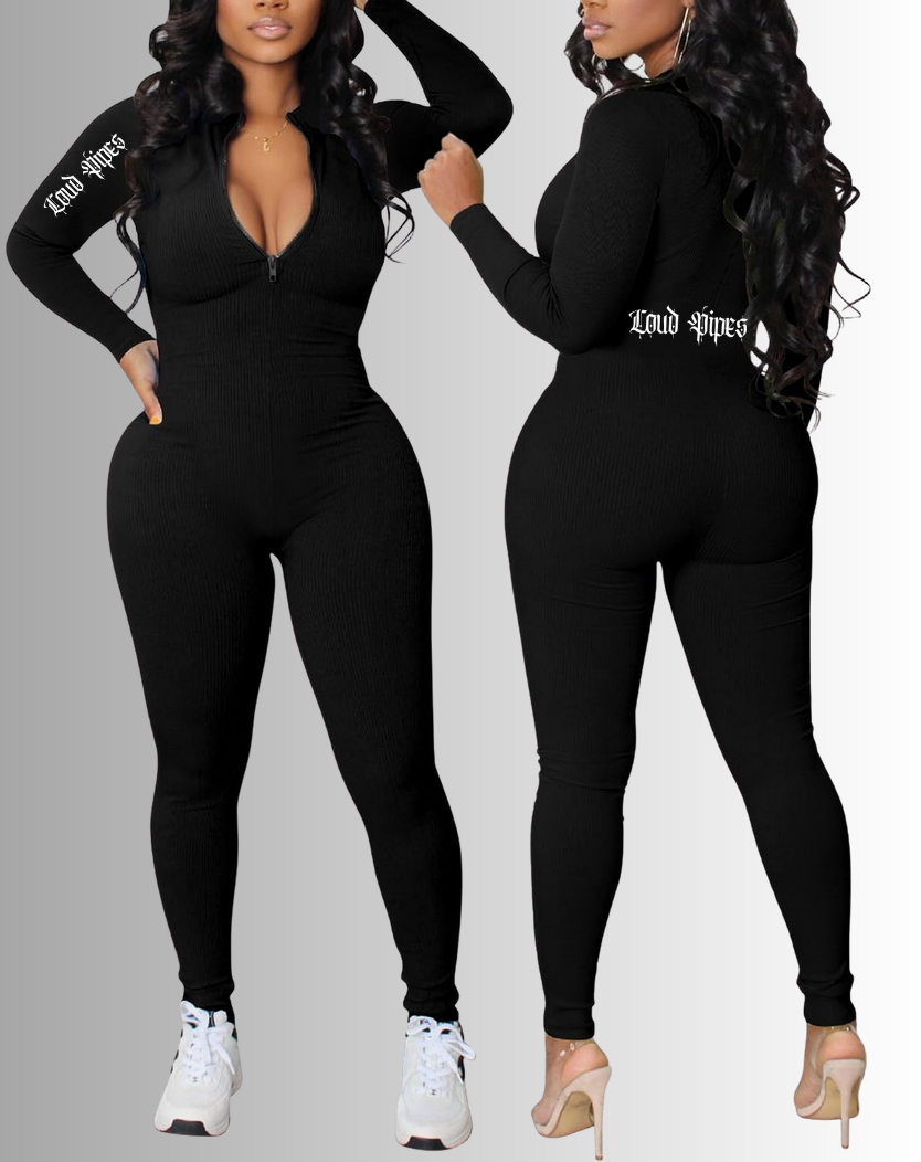 Loud Pipes Street Style Playsuit - black