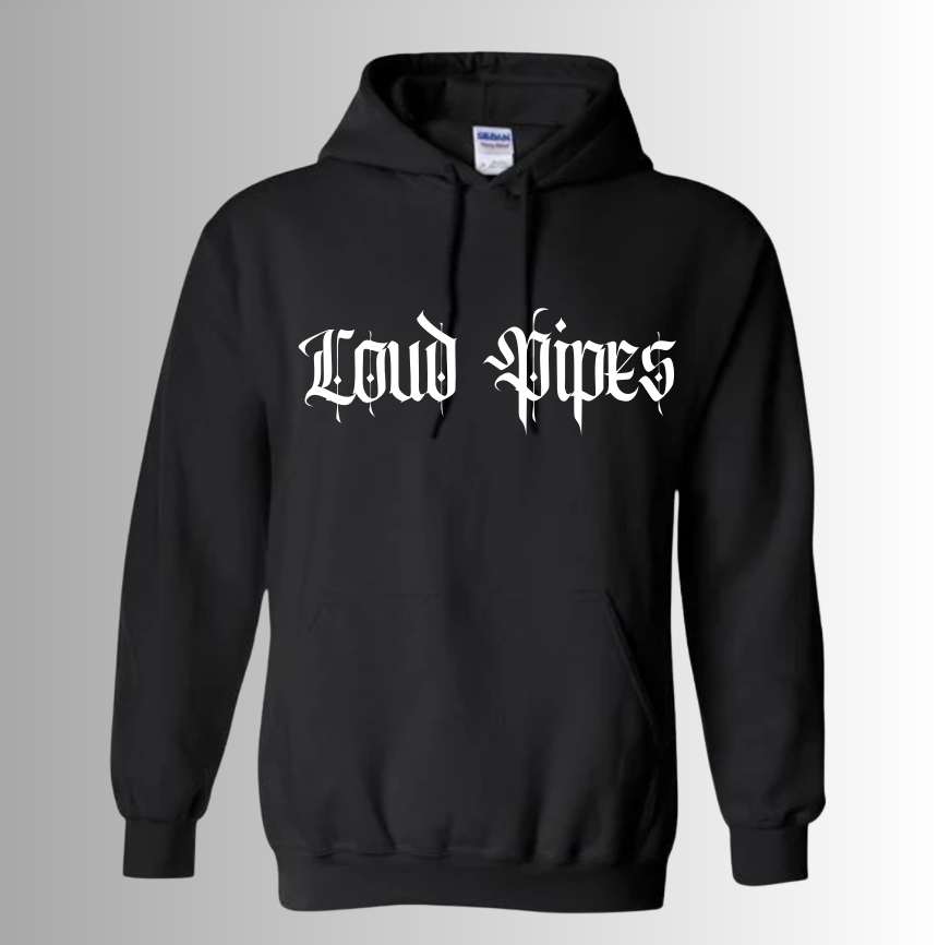 Loud Pipes Street Style Hoodie - Black/white