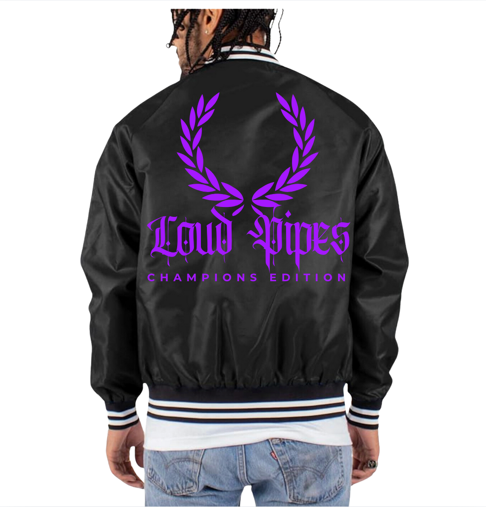 Loud Pipes Champion Edition Varsity Jacket - purple