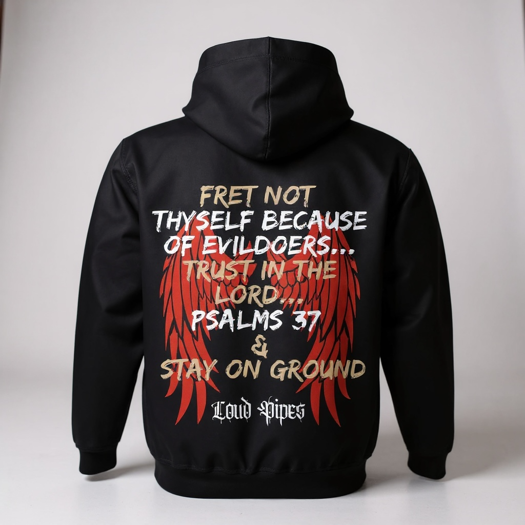 Loud Pipes Psalms 37 - Fret Not Hoodie