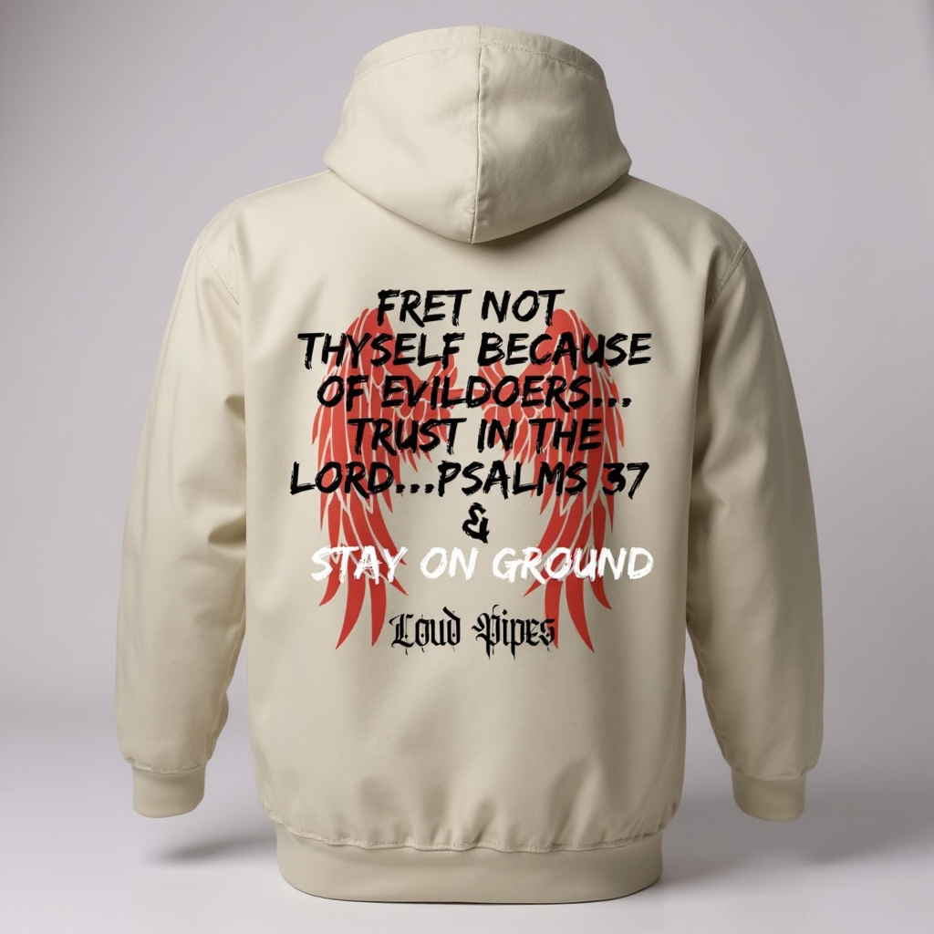 Loud Pipes Psalms 37 - Fret Not Hoodie