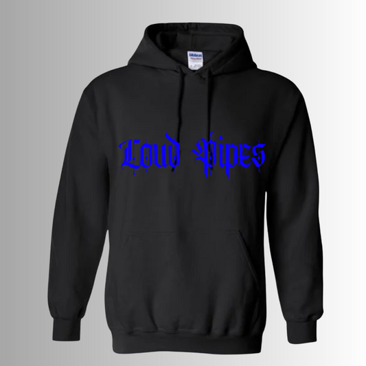 Loud Pipes Street Style Hoodie - Black/Royal