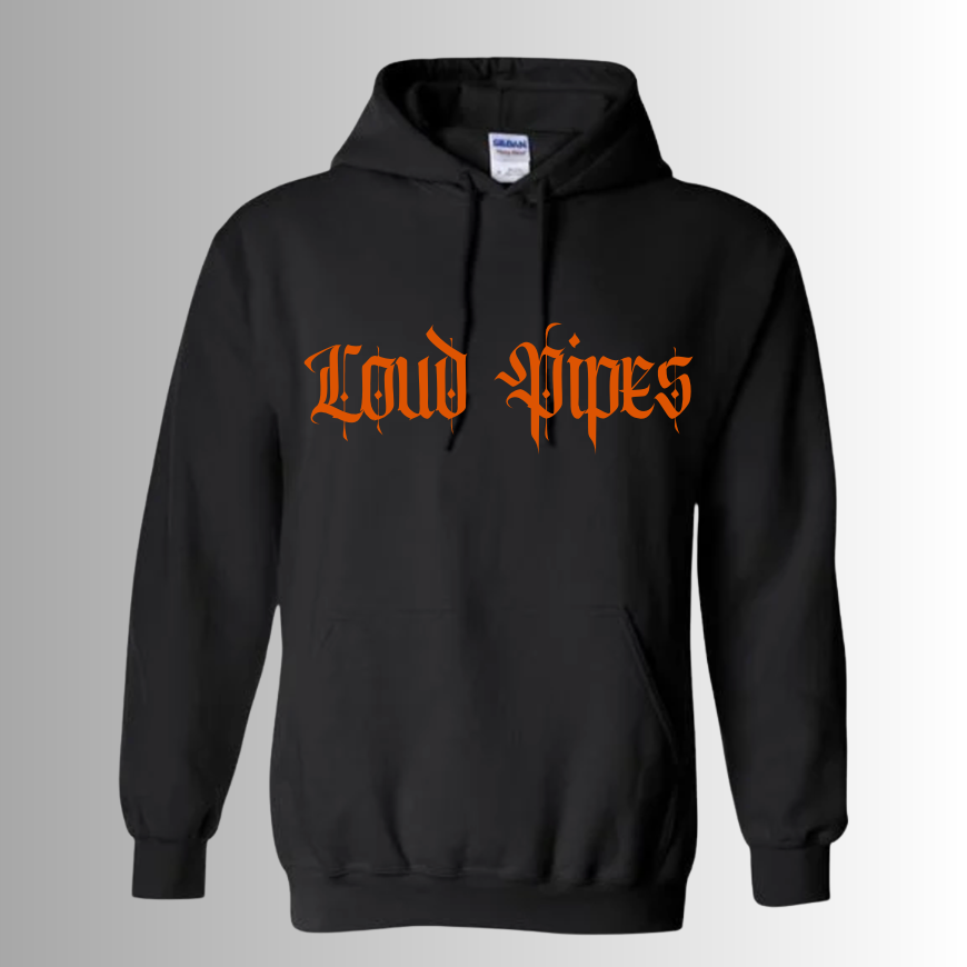 Loud Pipes Street Style Hoodie - Black/Orange