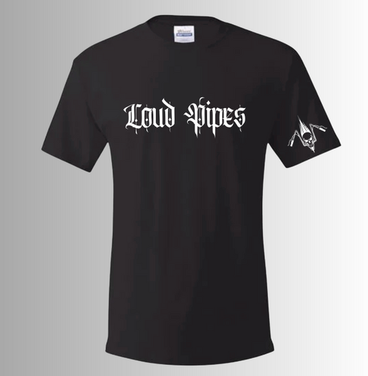 Short Sleeve Loud Pipes Street Style Tee - white