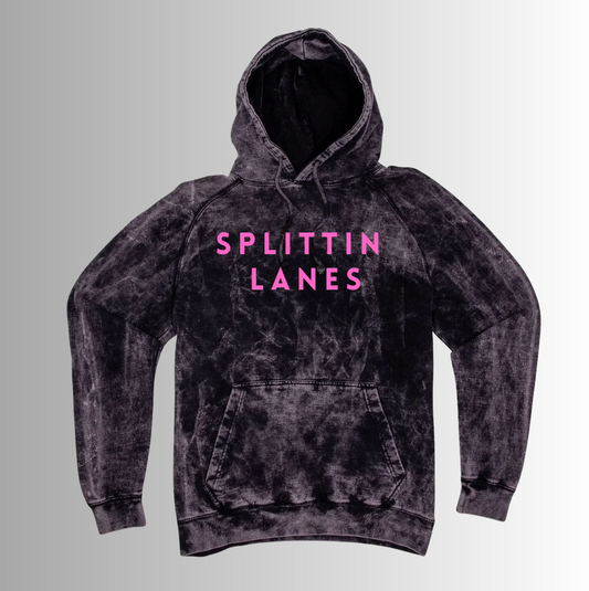 Splittin Lanes Vintage Hoodie - Pink