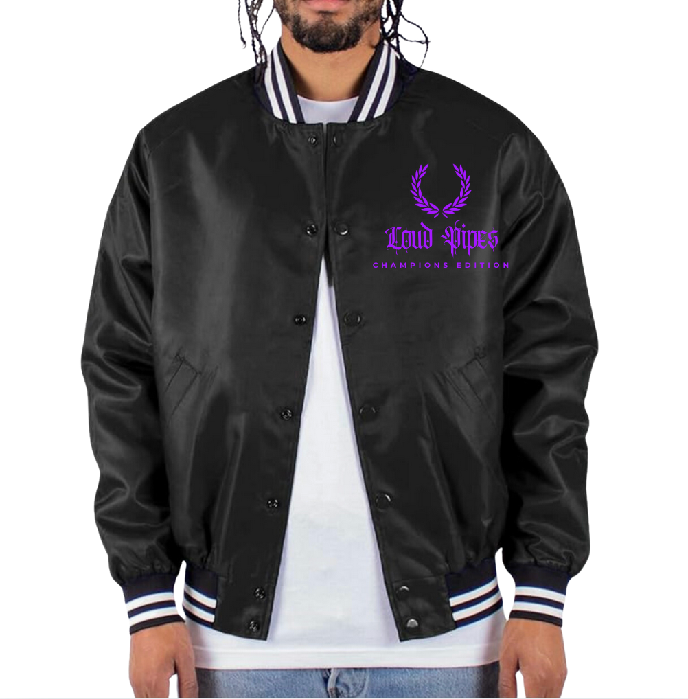 Loud Pipes Champion Edition Varsity Jacket - purple