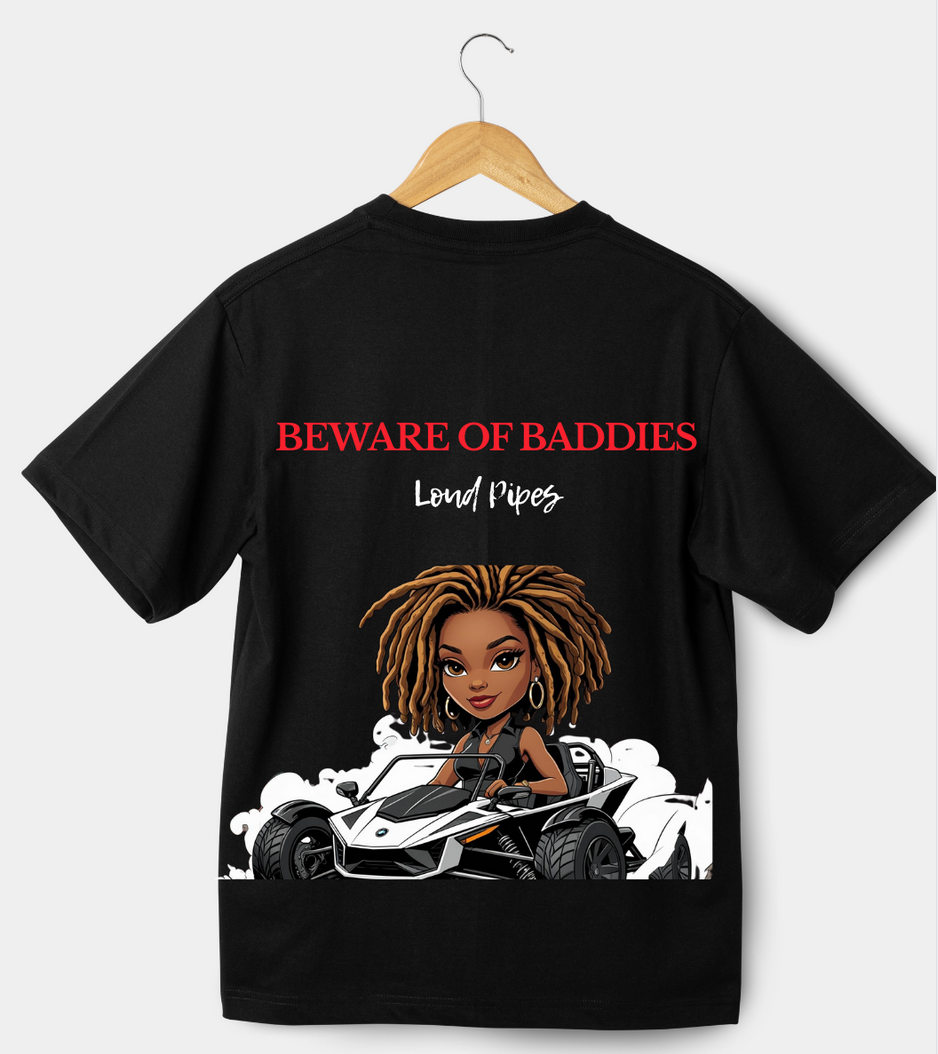 Beware of Baddie - white sling shot