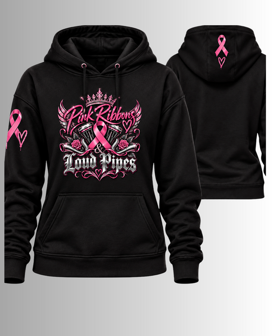 Pink Ribbon and Loud Pipes hoodie