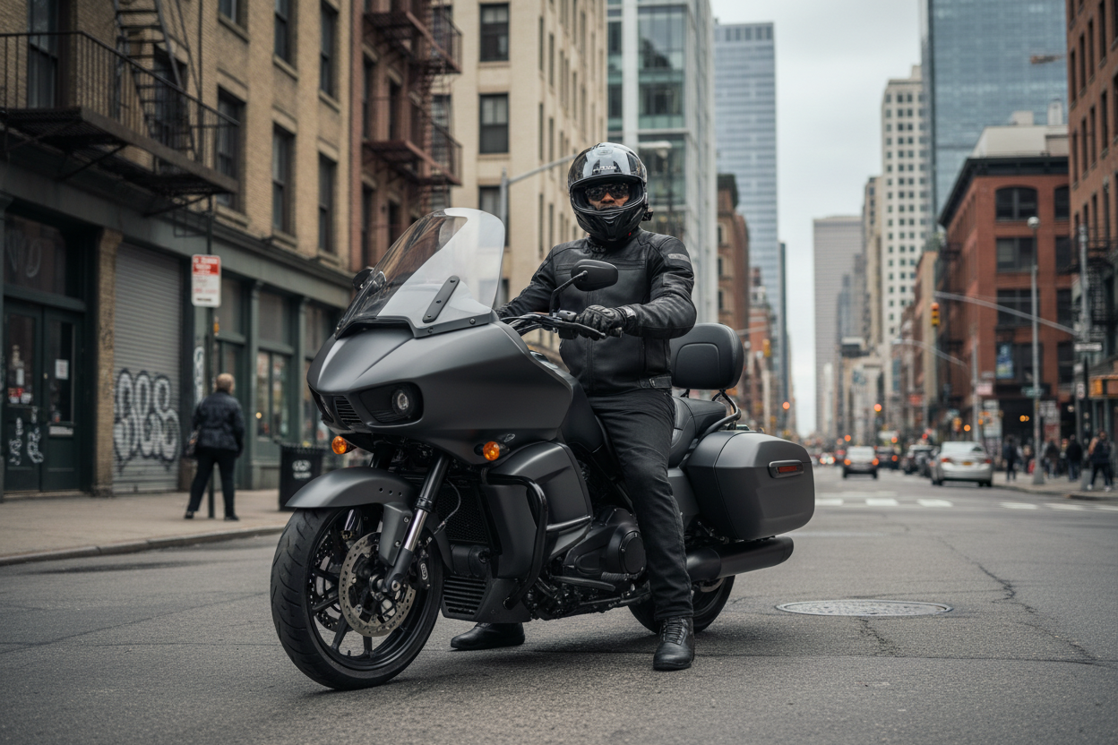 make the motorcycle a touring bike instead of a sport bike