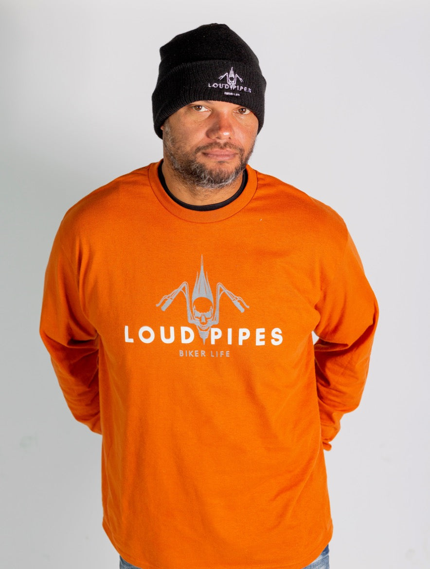 Loud Pipes Texas Orange Long Sleeve Tee