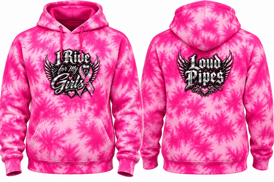 I Ride for My Girls Tie-Dye Hoodie