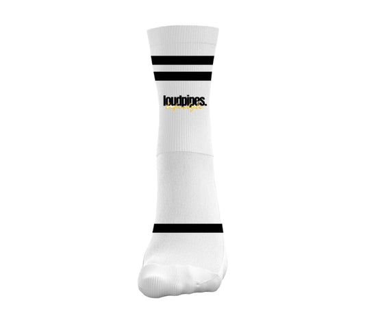 Loud Pipes Lifestyle Socks- White