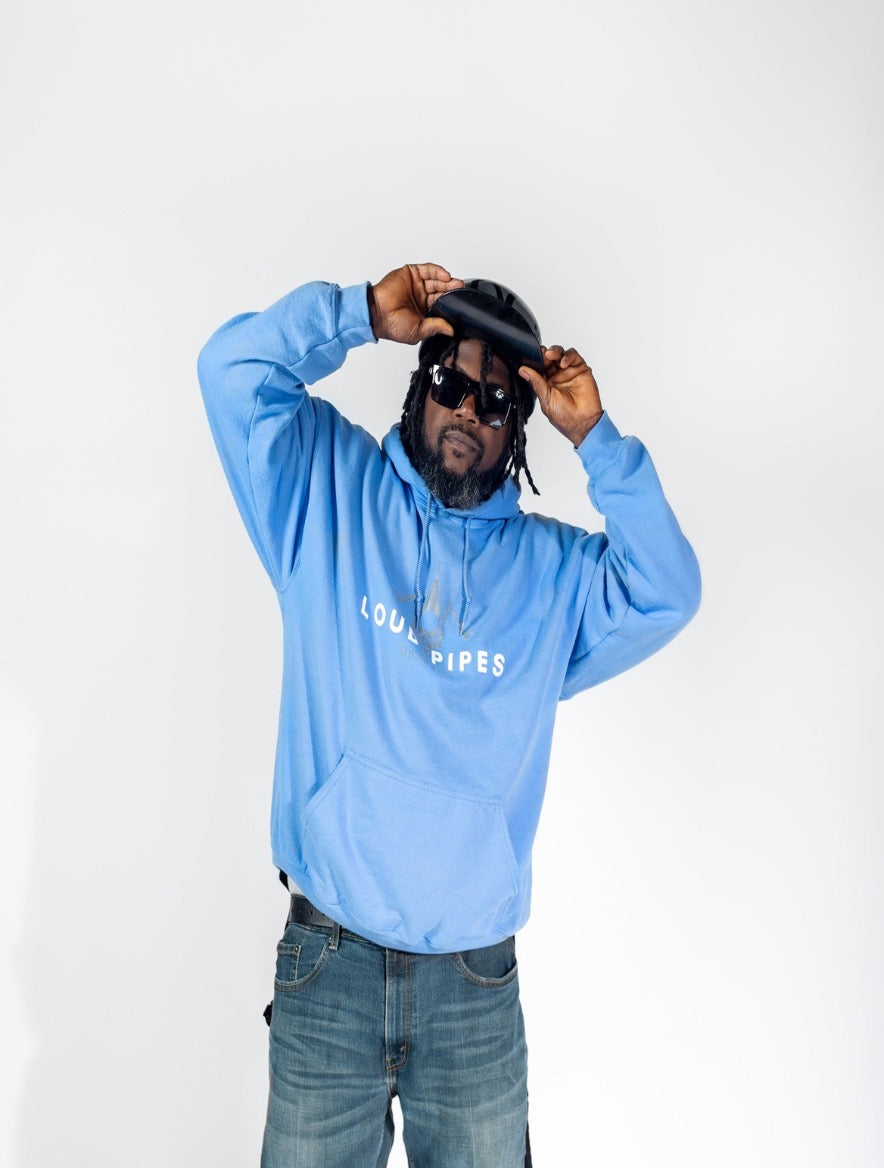 Loud Pipes Light Blue Staple Hoodie